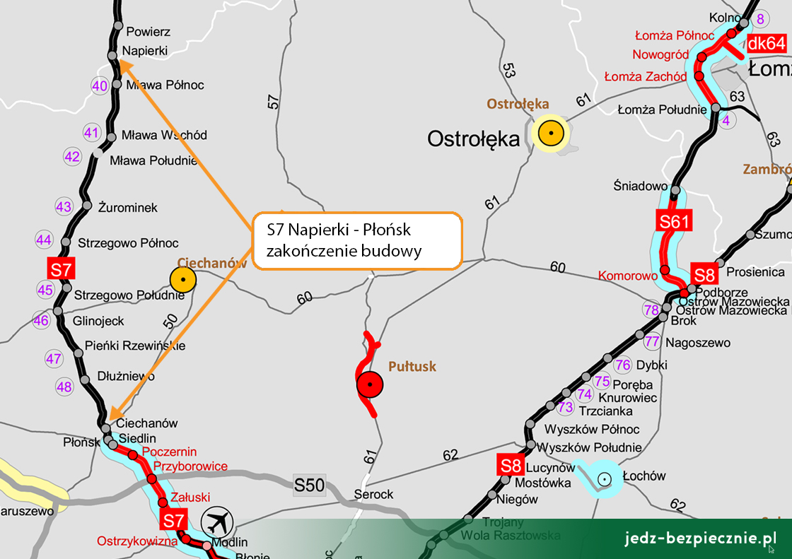 Polskie drogi - szerzej na S7 Napierki - Płońsk